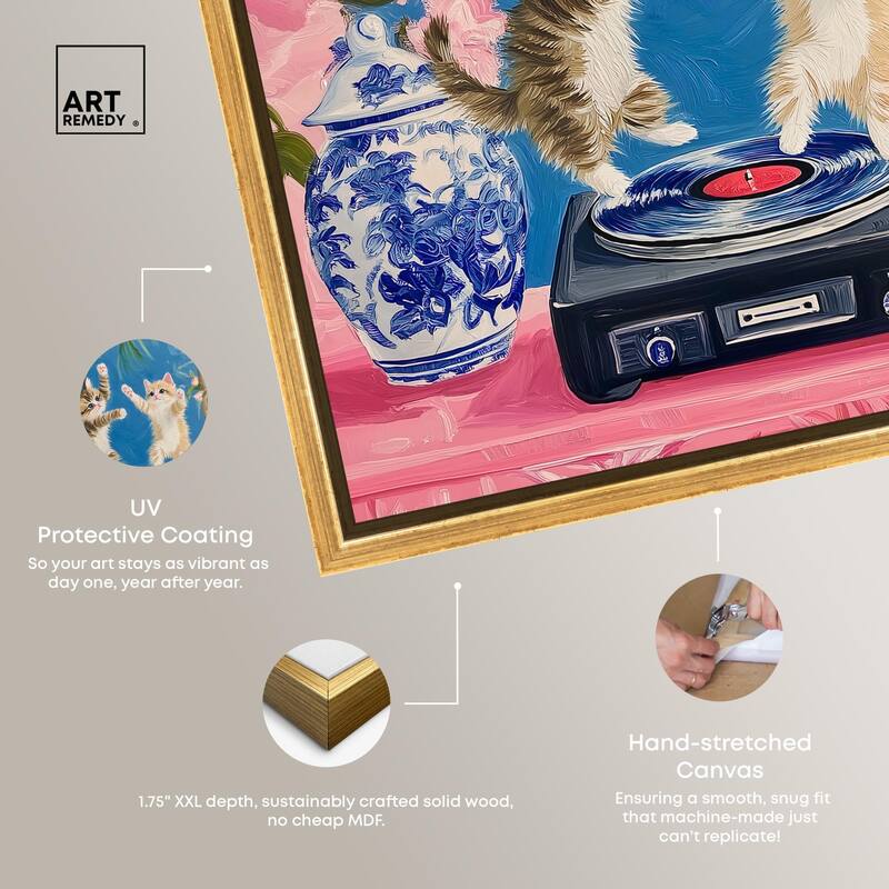 Turntable Twirlers Canvas by Art Remedy