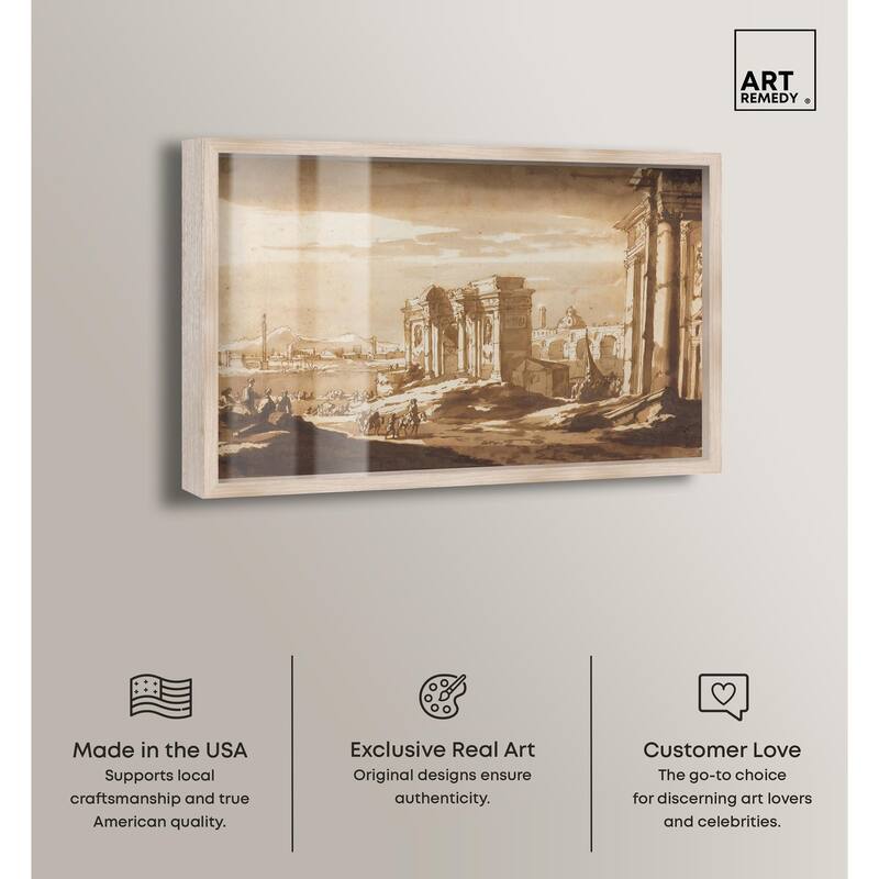 Capriccio View of Roman Ruins Shadowbox by Art Remedy