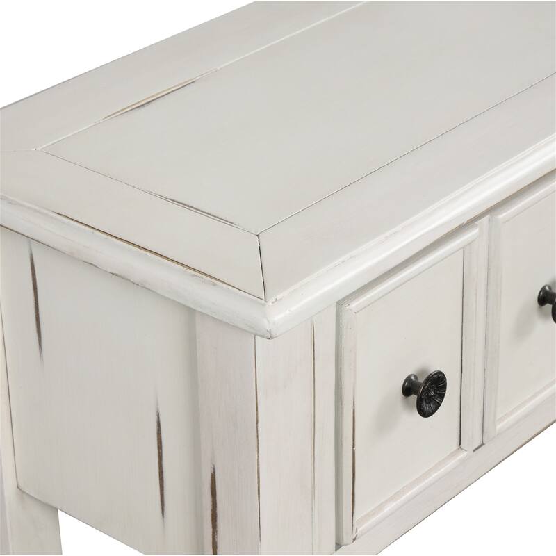 Merax Rustic 4-drawers Long Entryway Console Table