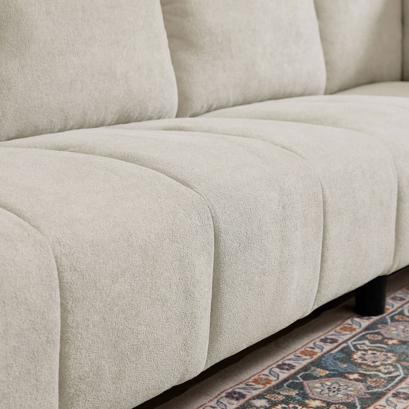 "102.56" W Reversible Sectional Sofa with Corner Seat & Extended Bench