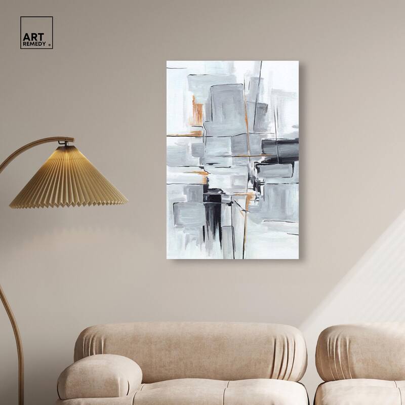 Elegant Grey Shades I Canvas by Art Remedy, Gallery Wrapped