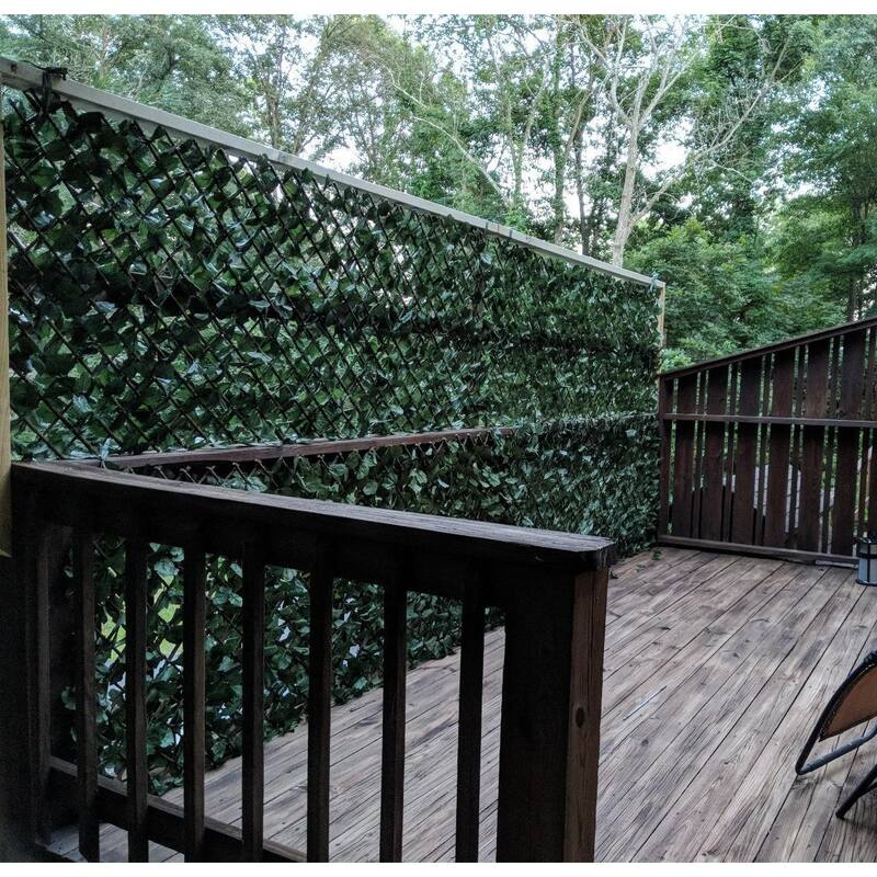ColourTreeUSA 39" x 79" Expandable Artificial Ivy Leaf Vines Willow Trellis Privacy Fencing Screen