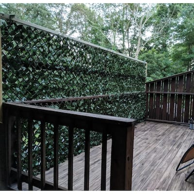 ColourTreeUSA 39" x 79" Expandable Artificial Ivy Leaf Vines Willow Trellis Privacy Fencing Screen