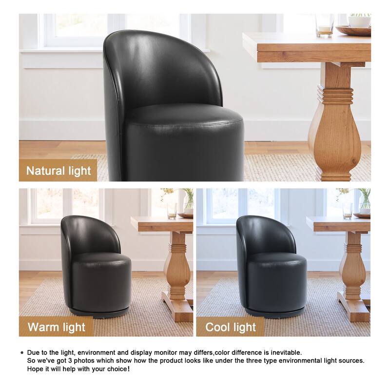 23" W Upholstered Swivel Side Chair for Dining Room, Balcony, Parlour