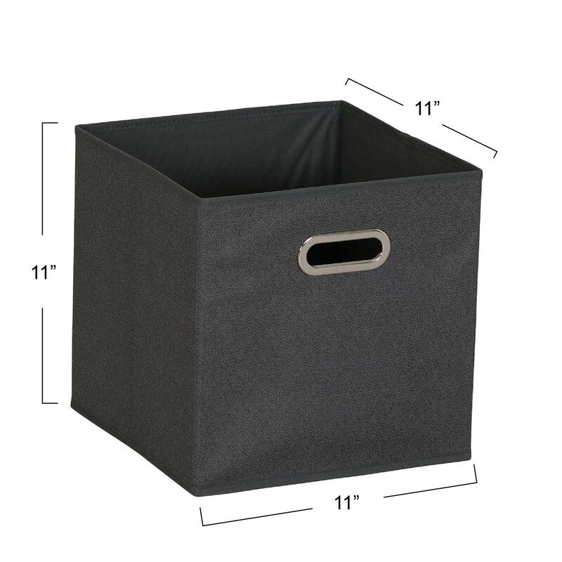 Household Essentials Open Fabric Cube Storage Bins, Set of 6