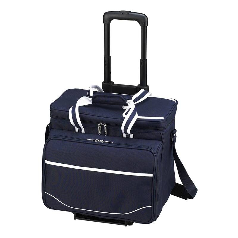Picnic at Ascot Equipped Picnic Cooler Bag for 4 on Wheels