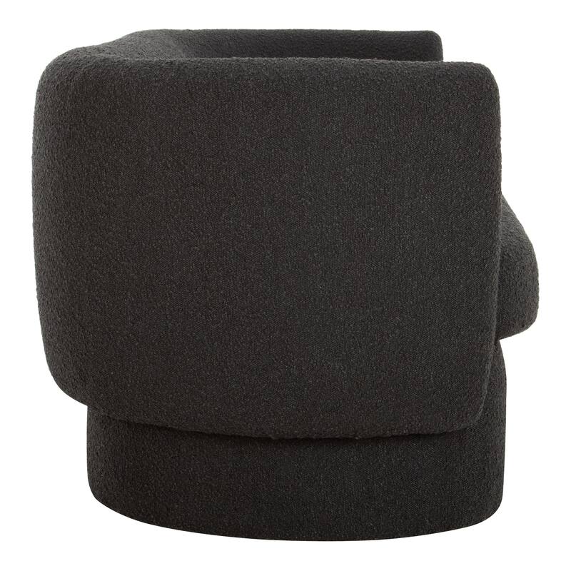 NADAAL STUDIOS Kellan Sofa, Polyester Blend Upholstery, FSC-Certified Pine Frame, High-Comfort Foam, 3 Seater, Black