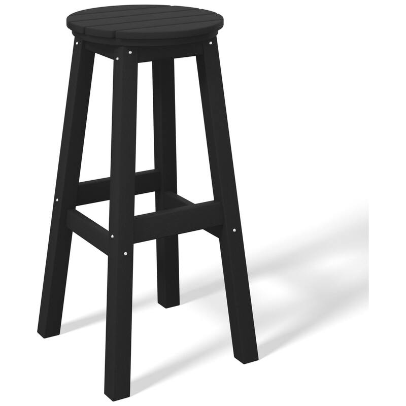 Laguna Hdpe All Weather Outdoor Patio 29" Round Bar Stool (Set Of 3)