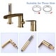 preview thumbnail 9 of 18, Deck Mounted Roman Tub Faucet with Hand Shower