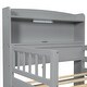 preview thumbnail 21 of 26, Wood Twin Size Platform Bed with LED Light, Multi-functional Headboard