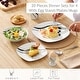 preview thumbnail 59 of 65, VEWEET 20-Piece White Porcelain Dinnerware Set (Service for 4)