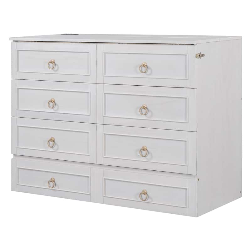 Full Size Murphy Bed with Large Drawers