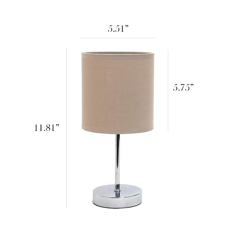Simple Designs 11.81" Basic Mini Table Lamp with Feit LED Bulb Included - 11.81