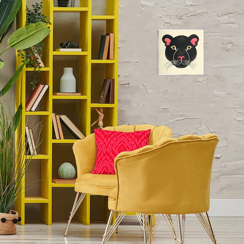 Stupell Minimal Wild Panther Face Wall Plaque Art Design By Carrie Cantwell