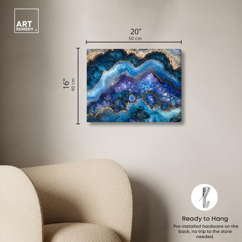 Galactic Geode II Canvas by Art Remedy, Gallery Wrapped