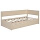 preview thumbnail 11 of 28, Twin Wood Daybed with Trundle, Guardrail, Beige, Vintage Style, No Box Spring Needed