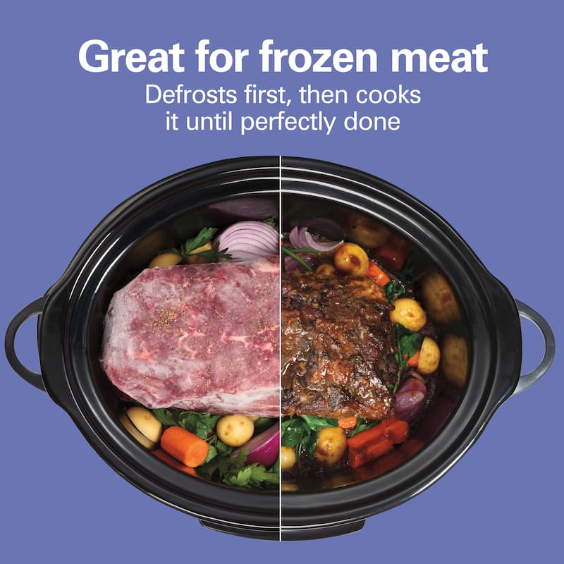 Hamilton Beach 6 Quart Programmable Defrost Slow Cooker with Temperature Probe