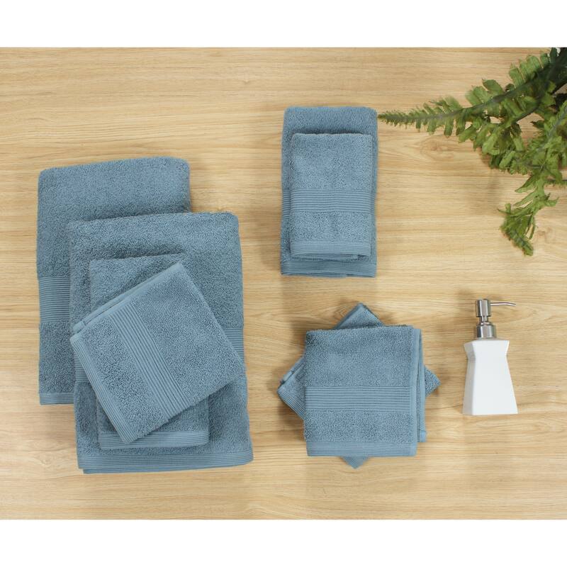 Fabstyles 8 Piece Plush Cotton Towel Set