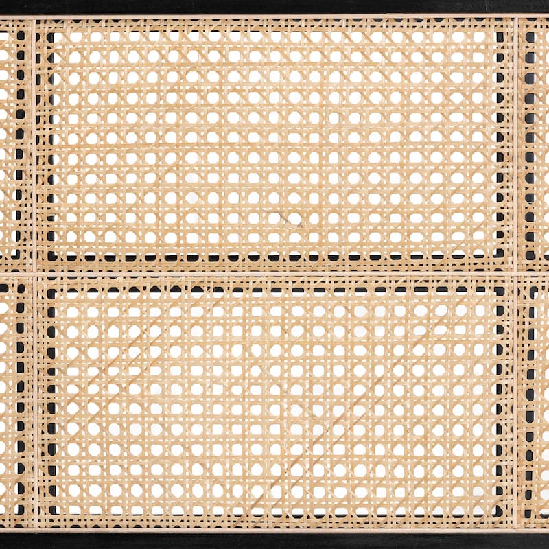 bali & pari Lainer Modern Bohemian Bayur Wood and Natural Bamboo Headboard