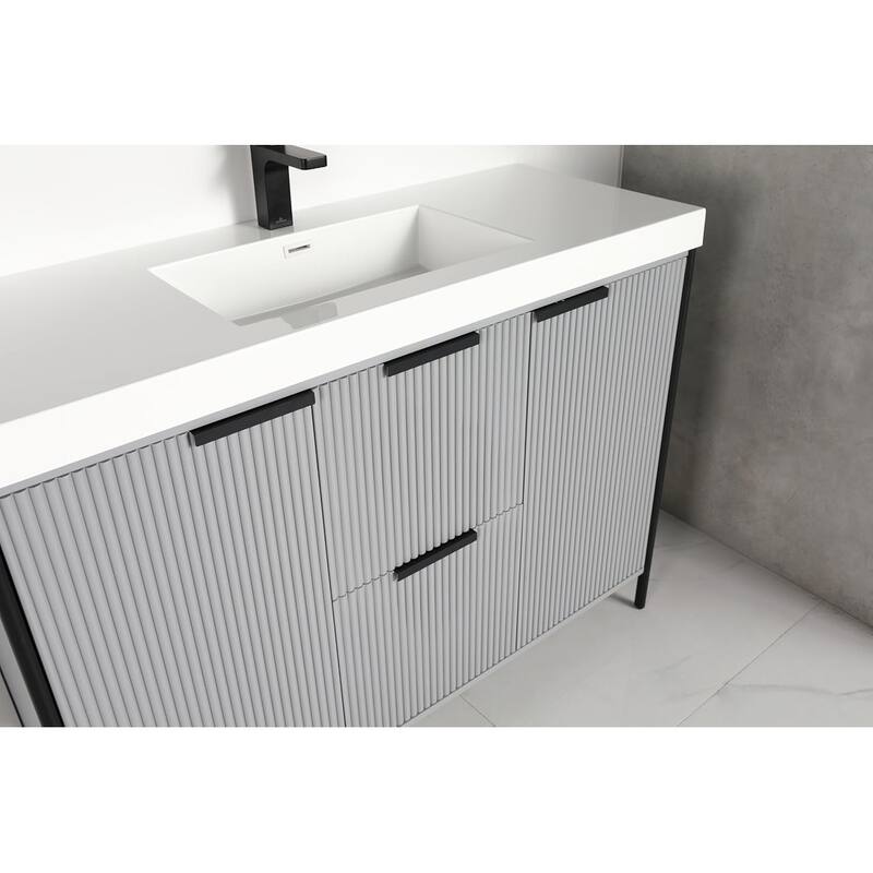 Blossom 48" Freestanding Bathroom Vanity with Sink, Soft-Close Drawers