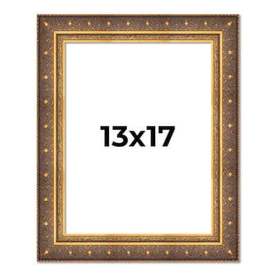 13x17 Frame Gold Real Wood Picture Frame