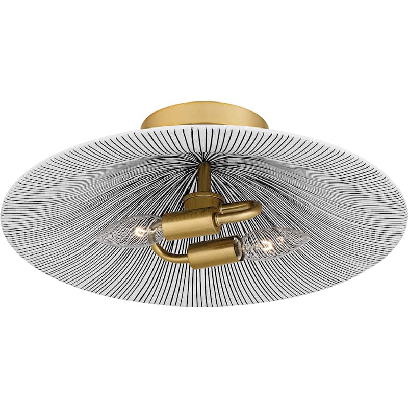 Indigo 2-Light Light Gold Flush Mount