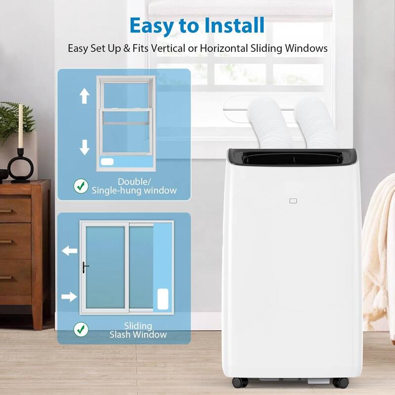 14000 BTU Portable Air Conditioner with Heater & Dehumidifier