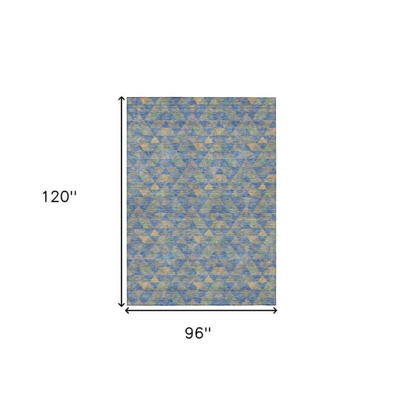 HomeRoots Geometric Transitional Rectangle Outdoor Rug