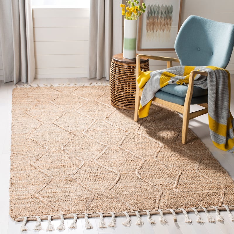 SAFAVIEH Handmade Natural Fiber Avah Jute Rug - 6' x 9' - Natural