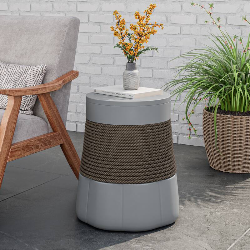 COSIEST Outdoor Patio Faux Stone Coffee Table