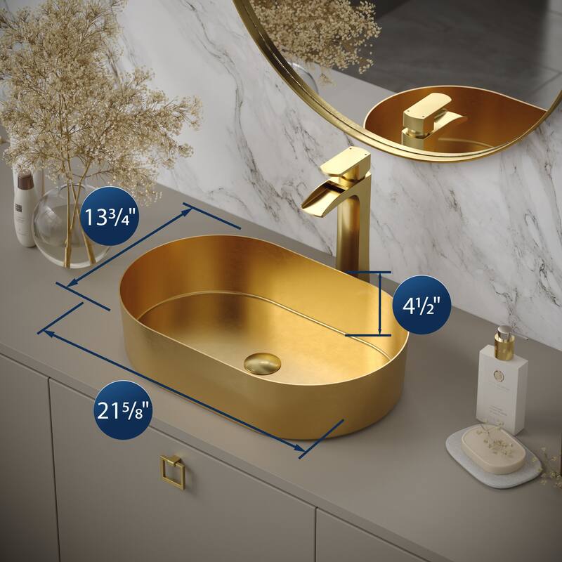 Karran USA CCV400 Cinox 21-5/8" Oval Stainless Steel Vessel Bathroom