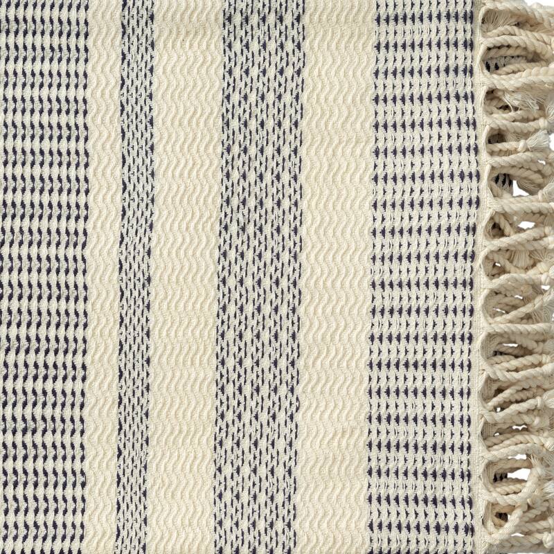 Sevita Striped Premium Turkish Cotton Standard Size Throw Blanket