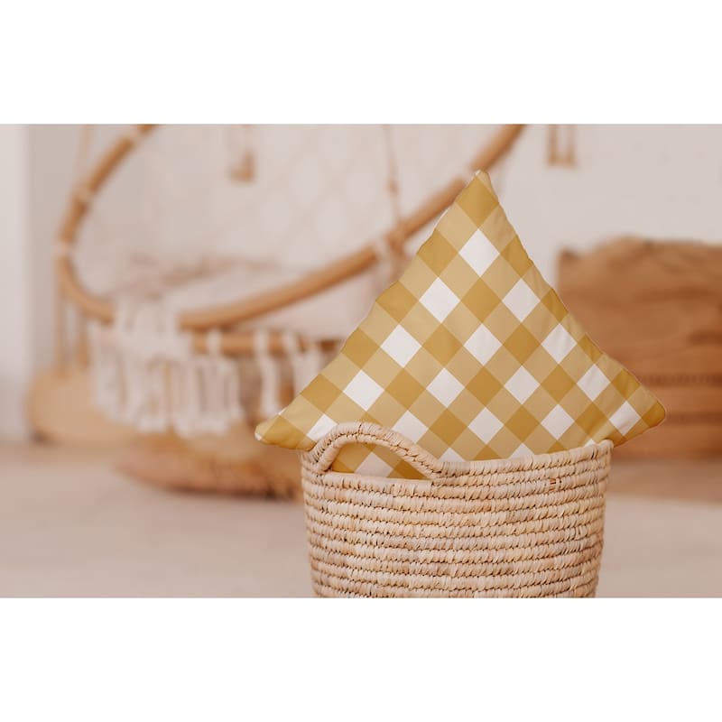 Gingham Plaid Accent Pillow