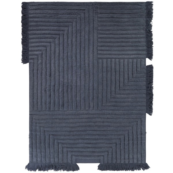 slide 2 of 5, Harmon Abstract Modern Area Rug 7'10" x 10' - Dark Blue - Rectangle