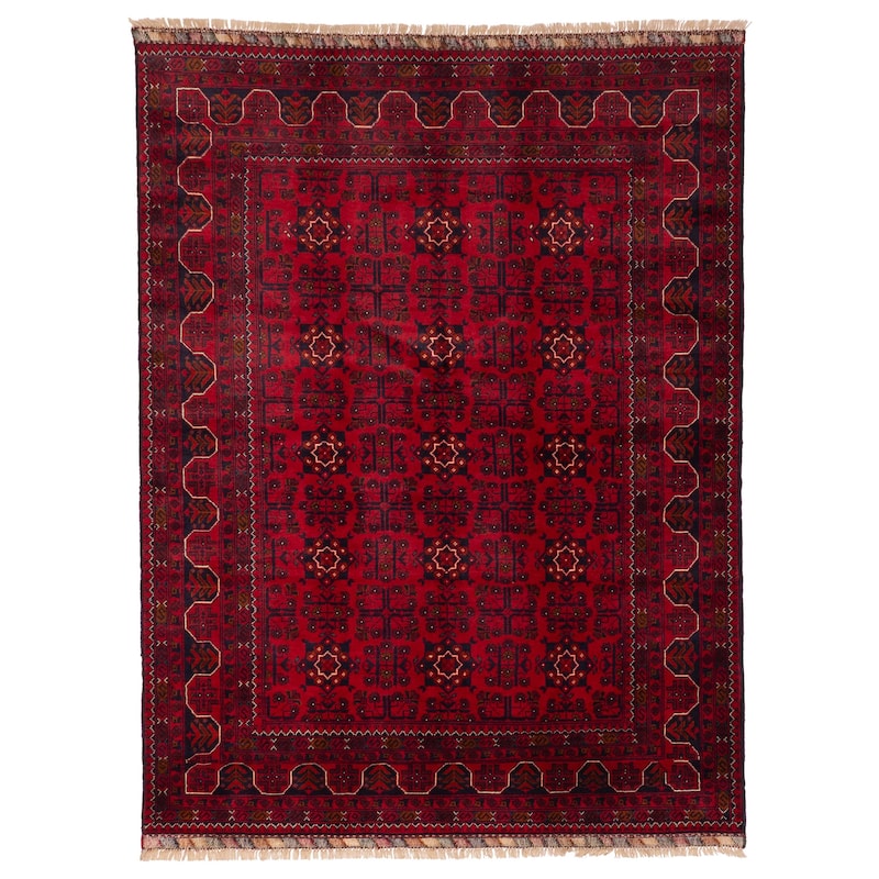 ECARPETGALLERY Hand-knotted Finest Khal Mohammadi Red Wool Rug - 5'1 x 6'8