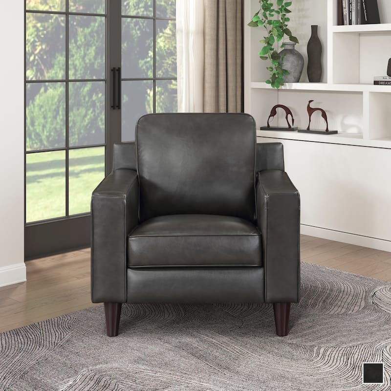 Belen Leather Match Living Room Chair - 34.5" x 38.5" x 36.5"