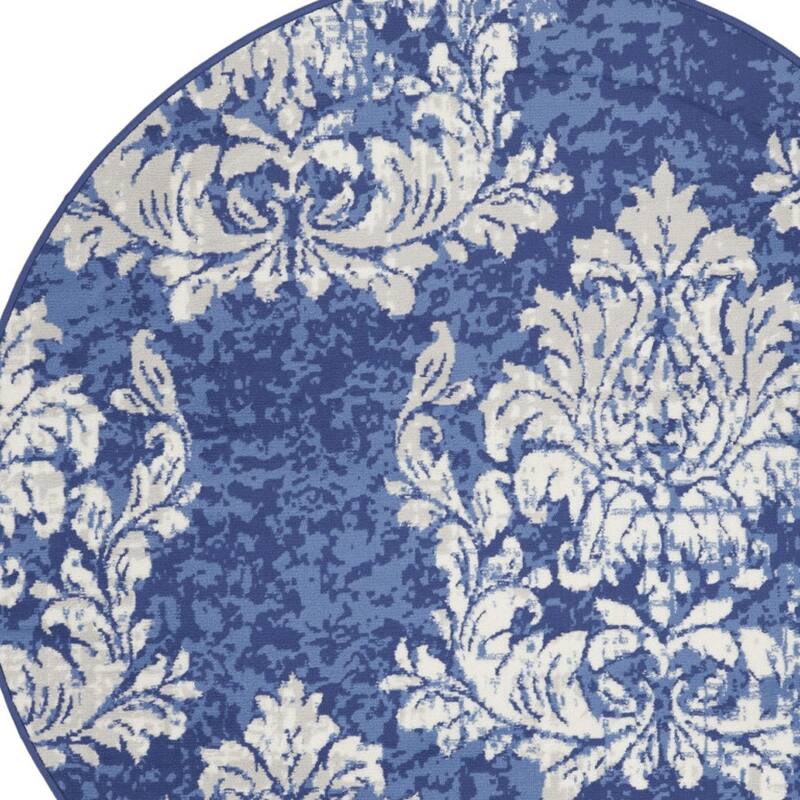 Gokam Power Loomed Distressed Geometric Stain Resistant Area Rug By HomeRoots - 60' X '60' X '0.39