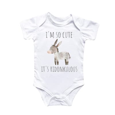 Donkey Horse - Baby Boy Girl Clothes Infant Bodysuit Funny Cute Newborn