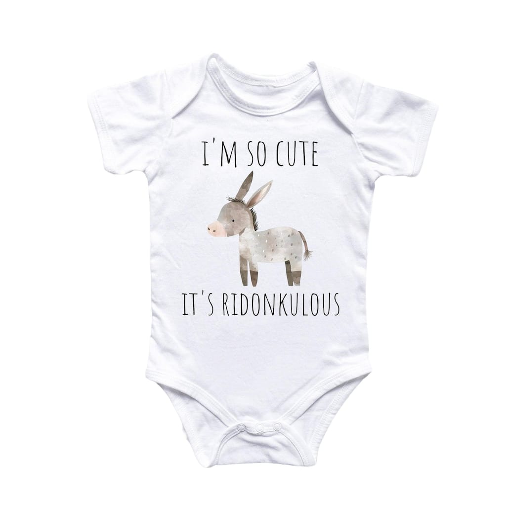 Donkey Horse - Baby Boy Girl Clothes Infant Bodysuit Funny Cute Newborn