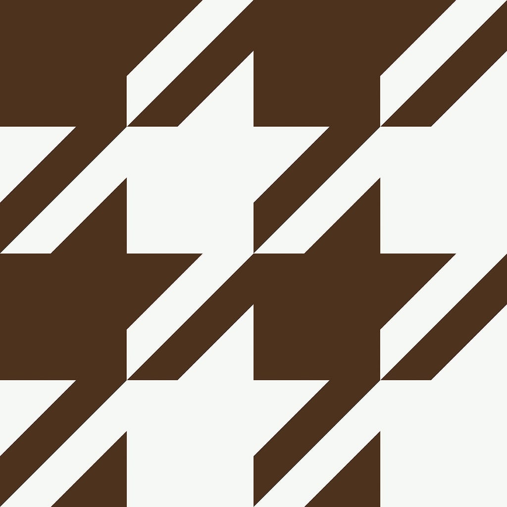 RuPaul RuHoundstooth Brown Peel and Stick Wallpaper