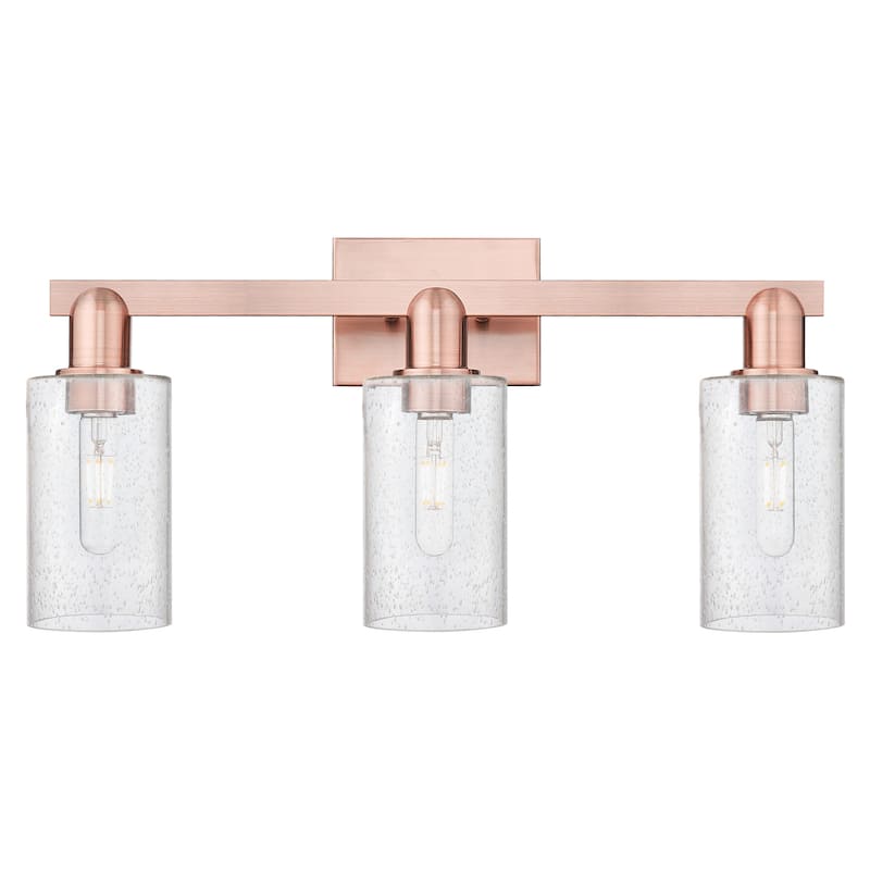 Innovations Lighting 716-3W-11-23 Clymer Vanity Clymer 3 Light 23" - Antique Copper / Seedy