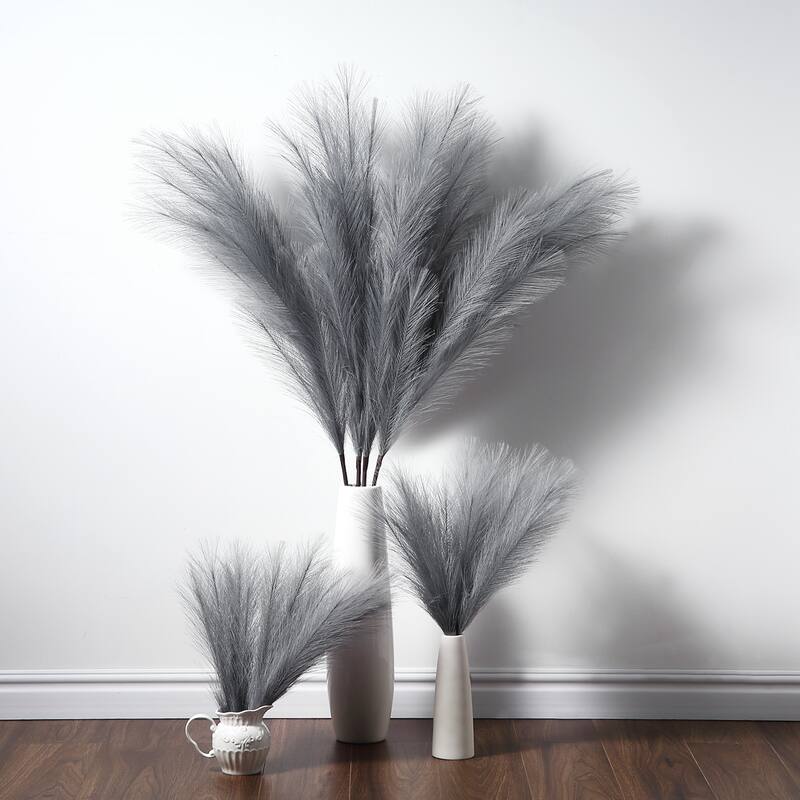 4 PCs Extra Large Faux Pampas Grass Decor