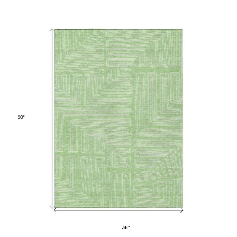 HomeRoots Geometric Transitional Rectangle Outdoor Rug