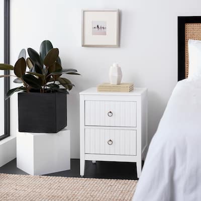 SAFAVIEH Deogilde 2-Drawer Accent Table Nightstand