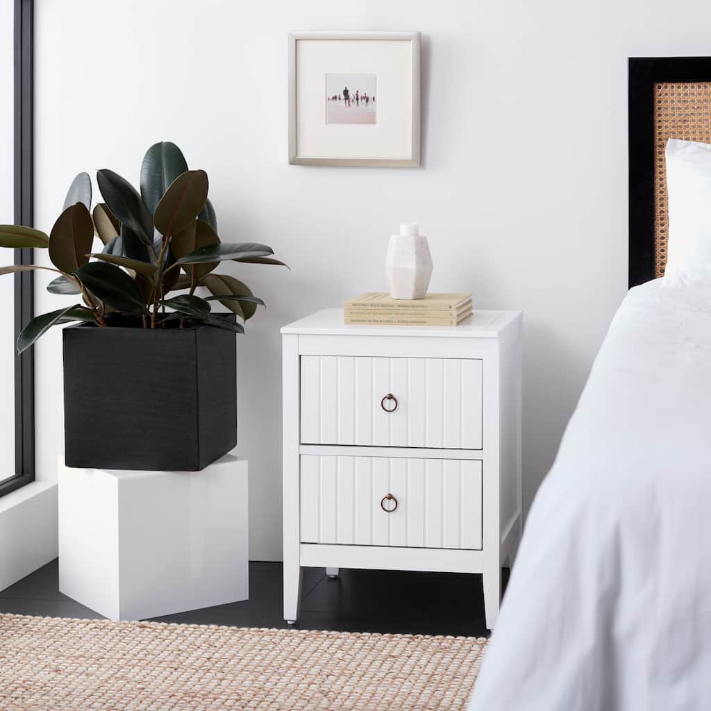 SAFAVIEH Deogilde 2-Drawer Accent Table Nightstand