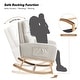 preview thumbnail 17 of 171, HOMYKA 28" Wide Rocking Chair for Nursery with Solid Wood Leg