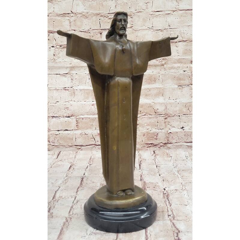 Jesus Christ The Redeemer Rio De Janeiro Brazil Statue Sculpture Figure Figurine 12 Inches X 8 Inches