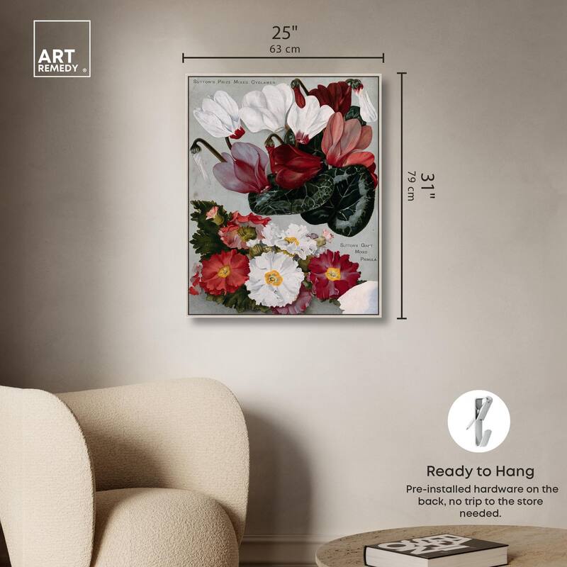 Cyclamens Canvas by Art Remedy