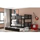 preview thumbnail 27 of 41, Contemporary Full over Full Bunk Bed with Twin Size Trundle and Built-in Ladder, Save Space or Split Into 2 Beds