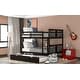 preview thumbnail 35 of 35, Full over Full Bunk Bed with Twin Size Trundle and Ladder for Bedroom